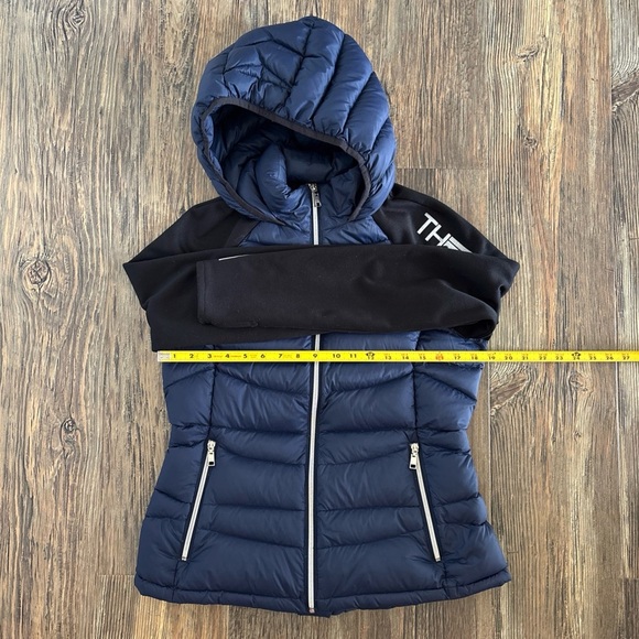 Tommy Hilfiger Packable Down Jacket Womens M Blue Black Full Zip Quilted Puffer - Picture 7 of 12